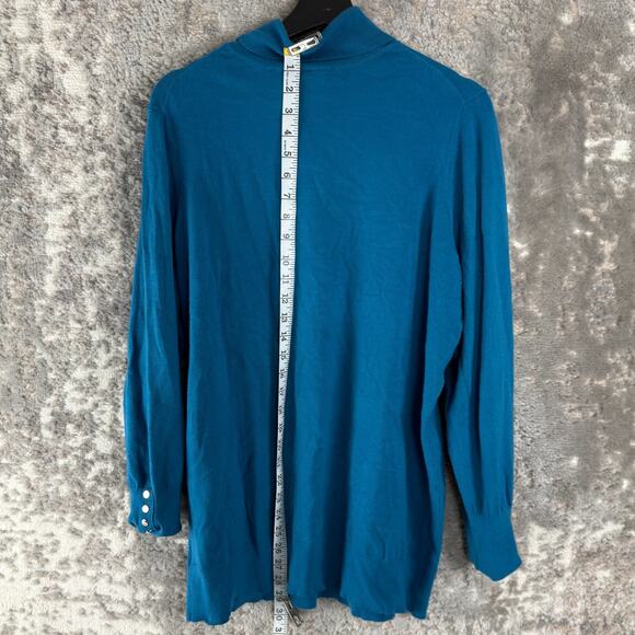 Torrid Plus Sz 2X Minimalist Turtleneck Stretch Sweater Blue Long Sleeve Casual - Picture 3 of 8